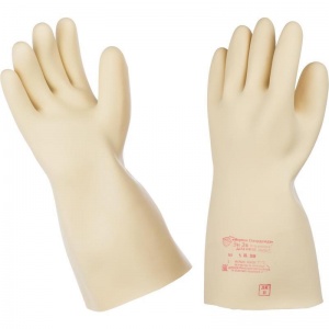 Перчатки защитные диэлектрические латексные бесшовные, класс защиты 0, размер 3, 1 пара