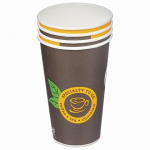 Стакан одноразовый бумажный Huhtamaki Coffee-to-Go 400мл, 50шт., 4 уп. (161S7А1600-0590)