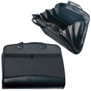 Портфель-сумка Brauberg, А4, пластик, 375х305х60мм, черный (225169)