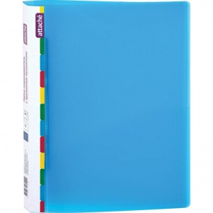 Папка-скоросшиватель с пружинным механизмом Attache Diagonal (А4, до 150л., пластик) синяя, 30шт.