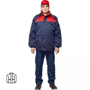 Спец.одежда Куртка зимняя мужская з08-КУ, синий/красный (размер 56-58, рост 170-176)