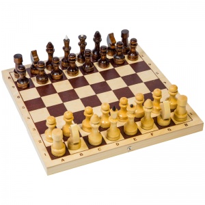 Игра настольная Шахматы обиходные лакированные с доской (Орловские шахматы) (С-1/Р-1)