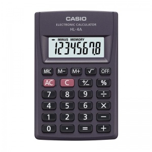 Калькулятор карманный Casio HL-4A (8-разрядный) черный (HL-4A)