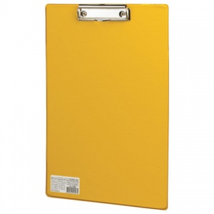 Доска-планшет Brauberg Comfort (А4, до 50 листов, картон/пвх) желтый (222662)