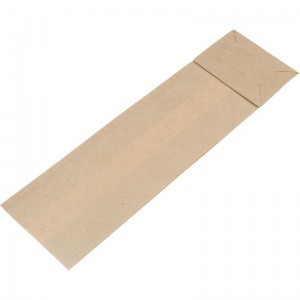 Крафт-пакет бумажный коричневый, 9x6.5х31см, 50 г/кв.м, био, 1000шт.