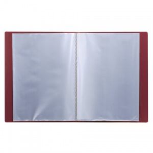 Папка файловая 30 вкладышей Brauberg Стандарт (А4, пластик, 600мкм) красная (221598), 25шт.