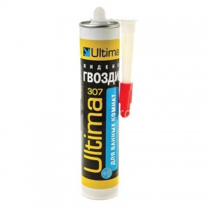 Жидкие гвозди Ultima 307, для ванных комнат, 360г, цвет коричневый, картридж (ADHES30700)