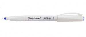 Ручка капиллярная Centropen Liner (0.3мм, трехгранный захват, корпус белый) синяя (4611/1С)