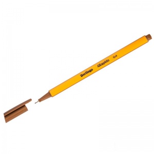 Ручка капиллярная Berlingo Rapido (0.4мм, трехгранная) коричневая (CK_40104)