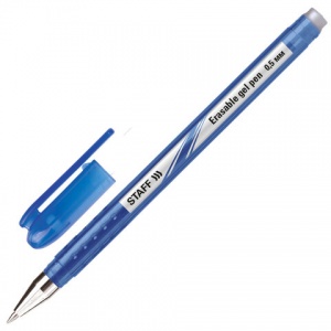 Ручка гелевая стираемая Staff (0.38мм, синяя, хромированные детали) 1шт. (142499)