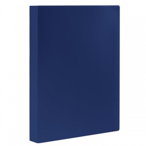 Папка файловая 80 вкладышей Staff (А4, пластик, 700мкм) синяя (225708)