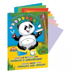 Бумага цветная для оригами Лилия Холдинг "Забавная панда" (А5, 10 цветов, 10 листов) (ПО-8970), 40 уп.