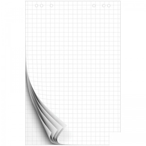 Блок бумаги для флипчарта OfficeSpace (675x980мм, 80г/м2, белый, клетка, 50 листов (257323)