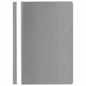 Папка-скоросшиватель Staff (А4, 0.1/0.12мм, пластик) серый, 75шт. (229238)