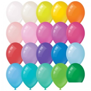 Воздушные шары MESHU, 100шт., 12" (30см), пастель, 20 цветов (MS_31619)