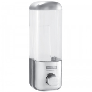 Диспенсер для жидкого мыла OfficeClean Professional, наливной 500мл, пластик серебристый (267510)