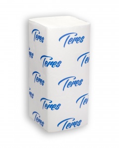 Полотенца бумажные для держателя 1-слойные Терес Стандарт, листовые V(ZZ)-сложения, 20 пачек по 250 листов (Т-0225)