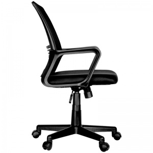 Кресло офисное Helmi HL-M07 "Comfort", ткань, спинка сетка черная/сиденье TW черная (306211)