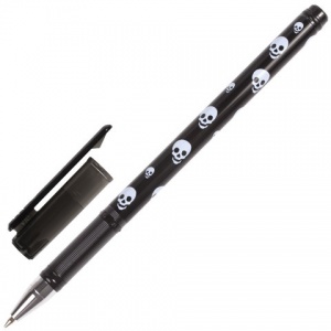 Ручка шариковая Brauberg "Черепа" (0.35мм, синий цвет чернил, корпус с декоративной печатью) 1шт. (141536)
