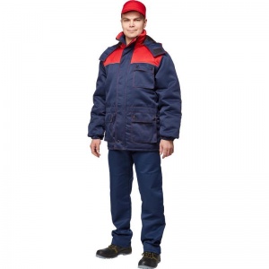 Спец.одежда Куртка зимняя мужская з08-КУ, синий/красный (размер 48-50, рост 170-176)