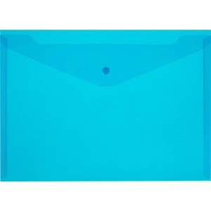 Папка-конверт на кнопке Attache Economy Элементари (А4, 180мкм) синяя, 10шт.