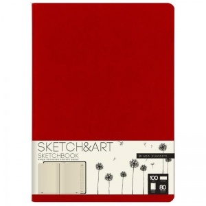 Блокнот для зарисовок А5, 80л Bruno Visconti Sketch&Art Original (100 г/кв.м, 179х250мм, красный)
