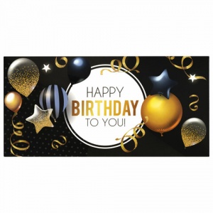 Конверт для денег Золотая Сказка "Happy Birthday To You!", 166х82мм, шары, выборочный лак, 30шт. (113751)