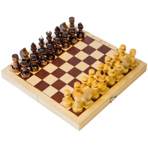 Игра настольная Шахматы походные деревянные, с доской (Орловские шахматы) (С-5а/D-1)