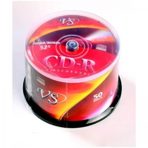 Оптический диск CD-R VS 700Mb, 52x, cake box, 50шт. (VS52CB/50)