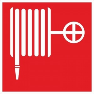 Знак пожарной безопасности ГАСЗНАК F02 Пожарный кран (пленка ПВХ, 100х100мм) 1шт.