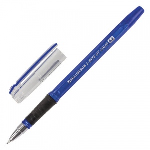 Ручка шариковая Brauberg i-Rite GT Solid (0.35мм, синий цвет чернил, корпус синий, масляная основа) 12шт. (143305)