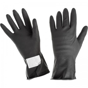 Перчатки защитные латексные КЩС тип 2, черные, размер 10 (XL), 1 пара (К50Щ50)