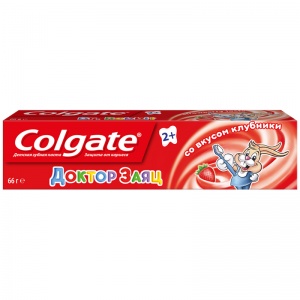 Зубная паста Colgate Доктор Заяц "Вкус клубники", 50мл (4606144005374)
