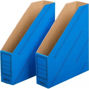 Лоток для бумаг вертикальный Attache, 75мм, синий, 2шт., 25 уп.