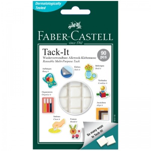 Масса для приклеивания Faber-Castell "Tack-It", 90 кубиков, 50г, картон.уп. (589150)