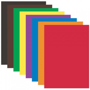 Бумага цветная офсетная Юнландия (16 листов, 8 цветов, А4, скрепка, 200х280мм) (129557), 80 уп.