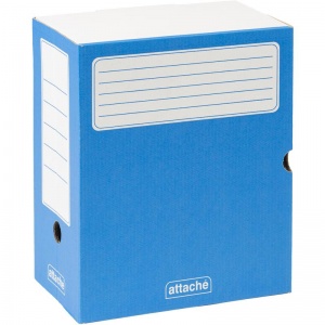 Короб архивный Attache (255x320x150мм, до 1500л, гофрокартон) синий, 5шт., 10 уп.