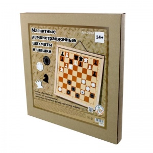Набор настольных игр 2-в-1 Десятое королевство "Шахматы и шашки" демонстрационные магнитные, 37х37х2.5см