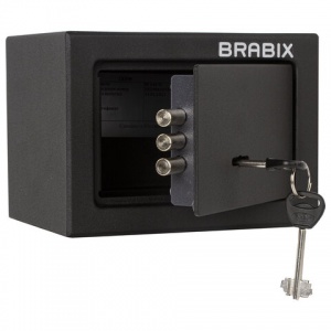 Сейф мебельный Brabix SF-140KL, черный, ключевой (S103BR210114)