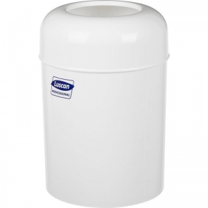 Контейнер для мусора 15л Luscan Professional, пластик, белый (3522W)
