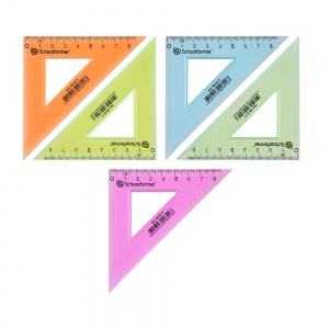 Треугольник 45°, 9см schoolФОРМАТ, пластик (08.22.11)