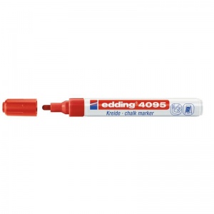 Маркер для окон и стекла Edding E-4095 (2-3мм, смываемый, на меловой основе, красный) 1шт. (E-4095/2)