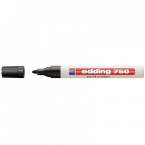 Маркер-краска Edding E-750 (2-4мм, черный) алюминий, 1шт. (E-750/1)