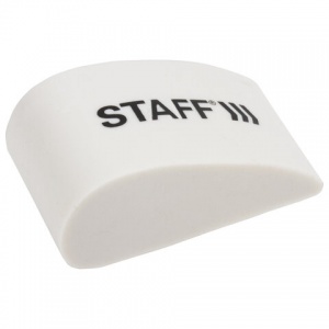 Ластик Staff "Drop" (38х22х16мм, в форме капли, цвет белый, термопластичная резина) 36шт. (228070)