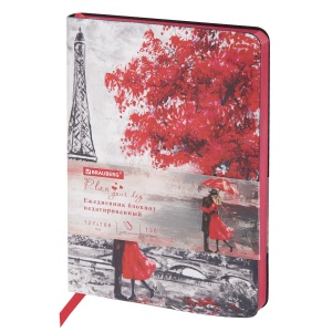 Ежедневник недатированный В6 Brauberg Vista "Paris" (136 листов) обложка кожзам, гибкая, 2шт. (112106)