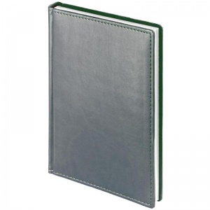Ежедневник недатированный А5 Attache (136 листов) обложка кожзам, серый