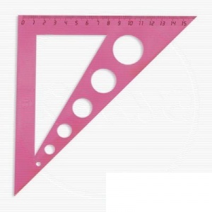 Треугольник 45°, 16см Uniplast, пластик