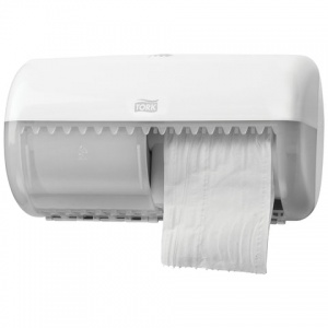 Диспенсер для туалетной бумаги рулонной Tork T4 Elevation, для 2 рулонов, пластик, белый (557000)