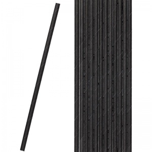 Трубочки для коктейля АВМ-Пластик, бумажные черные, 199мм, 50шт. (БтЧРК40)