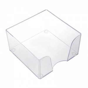 Диспенсер настольный для бумажного блока, 90х90х50мм, прозрачный